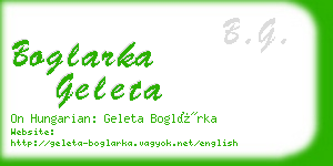 boglarka geleta business card